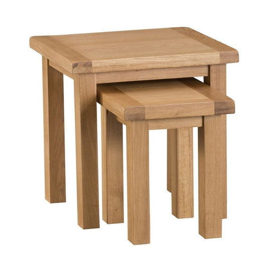 Cotswold Nest of 2 Tables Oak Natural