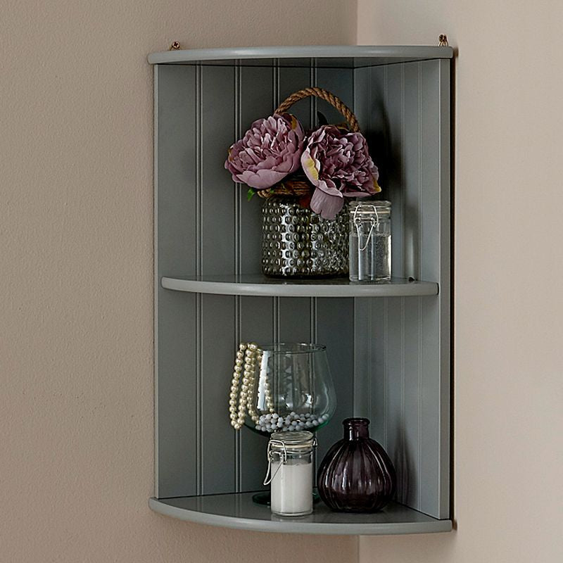 GFW Colonial Shelving Unit Grey 2 Shelves