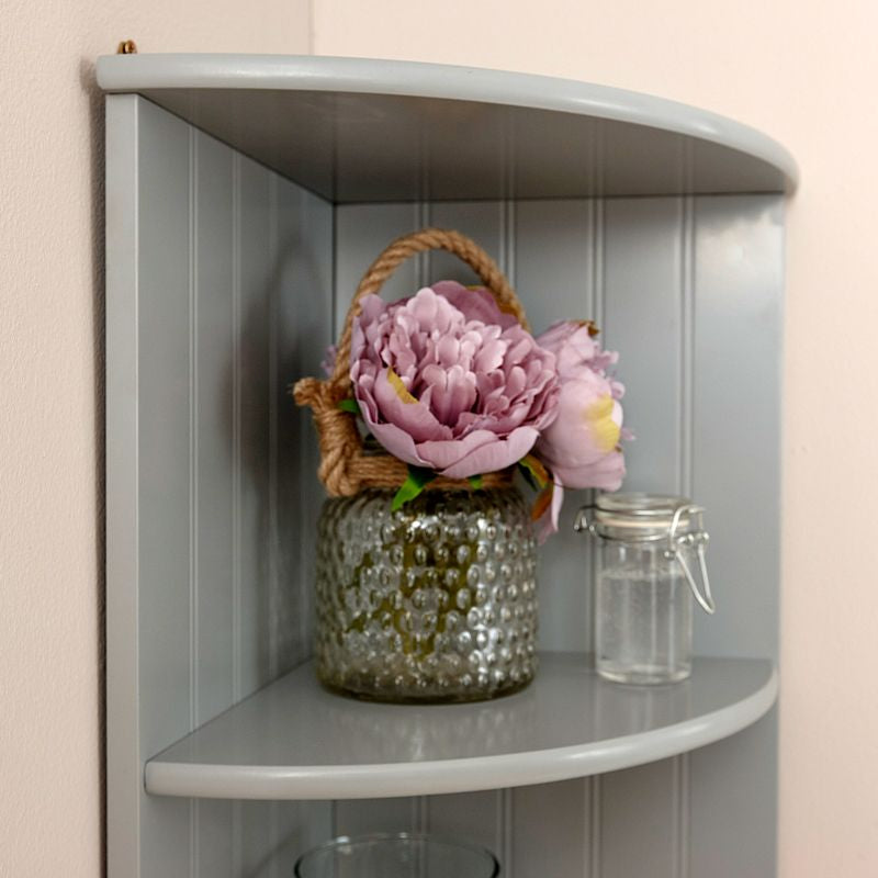 GFW Colonial Shelving Unit Grey 2 Shelves