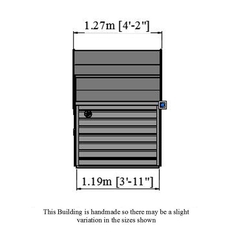 Shire Shire Command Post 5' 10" x 3' 10" Pent Children's Playhouse - Premium Dip Treated Shiplap