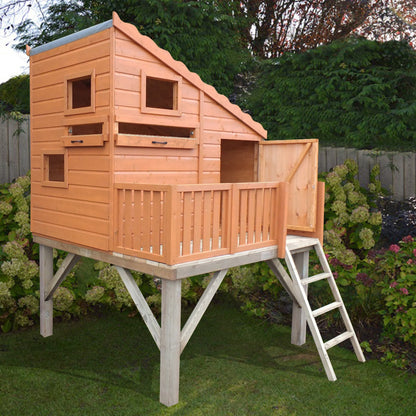 Shire Command Post 5' 10" x 7' 4" Pent Children's Playhouse - Premium Dip Treated Shiplap