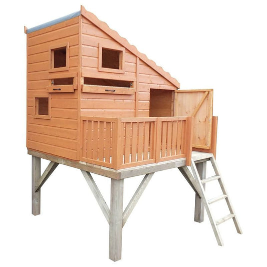 Shire Shire Command Post 5' 10" x 7' 4" Pent Children's Playhouse - Premium Dip Treated Shiplap