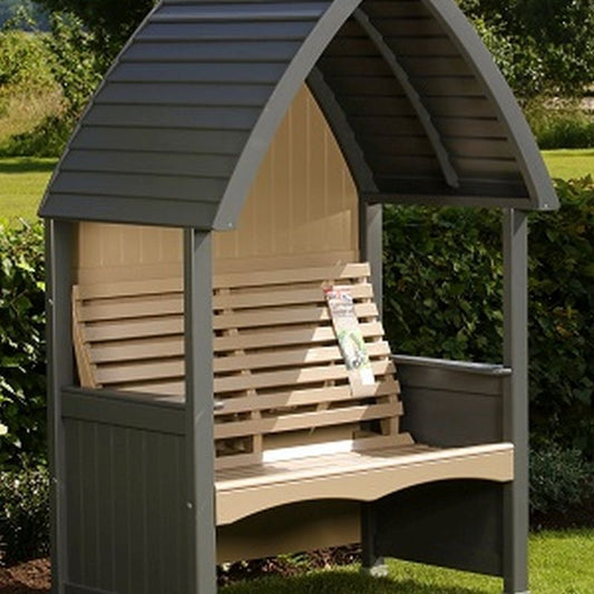 AFK AFK Premium Cottage Arbour Charcoal & Nutmeg 2 Seat