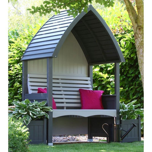 AFK AFK Premium Cottage Arbour Charcoal & Stone 2 Seat