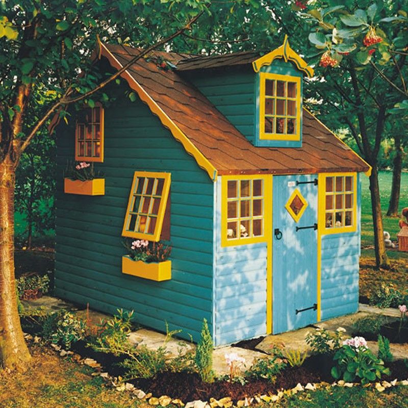 Shire Shire Enchanted 5' 10" x 7' 10" Dormer Children's Playhouse - Premium Dip Treated Shiplap