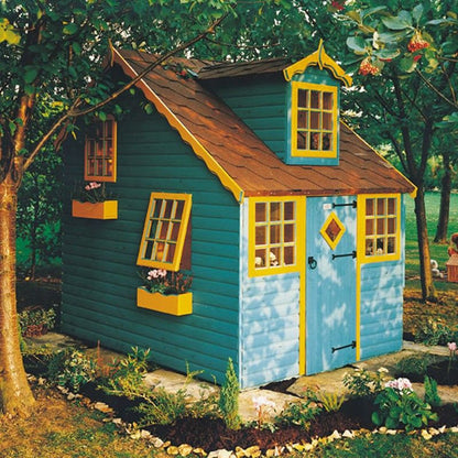 Shire Shire Enchanted 5' 10" x 7' 10" Dormer Children's Playhouse - Premium Dip Treated Shiplap