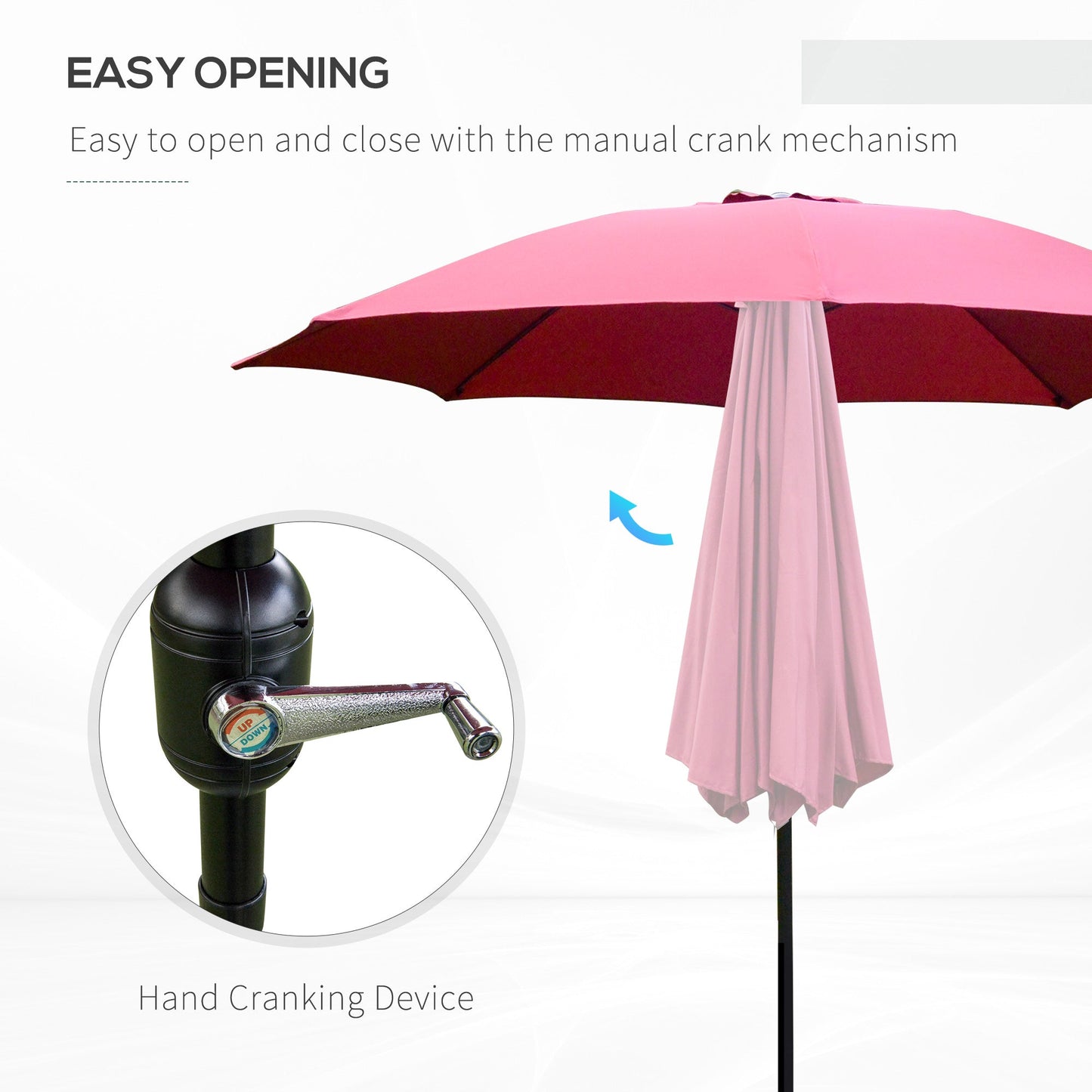 2.6M Umbrella Parasol-Red