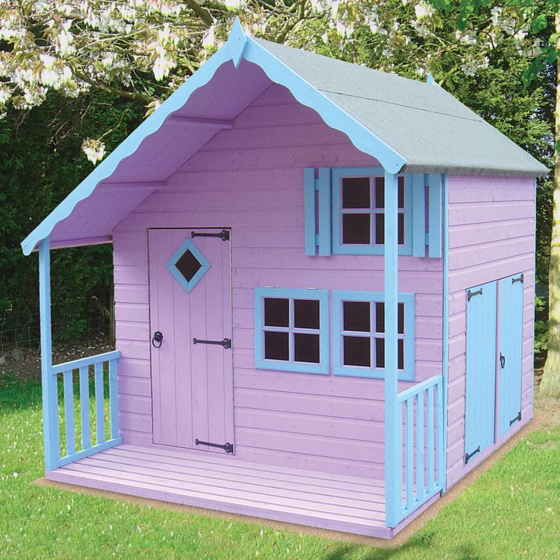 Shire Shire Crib 6' 10" x 8' Offset Apex Children's Playhouse - Premium Dip Treated Shiplap