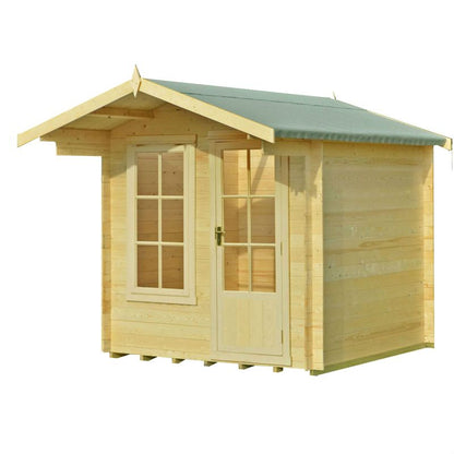 Shire Shire Crinan 8' 3" x 10' 11" Apex Log Cabin - Premium 19mm Cladding Log Clad