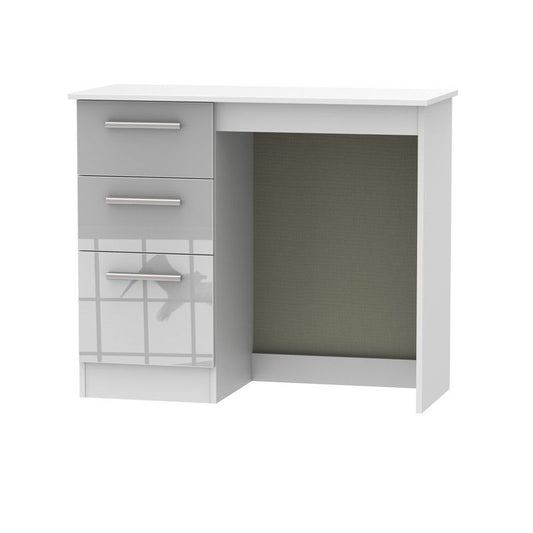 Swift Buxton Desk White & Grey 3 Drawers