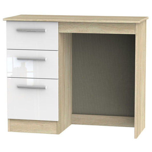 Swift Buxton Desk Natural & White 3 Drawers