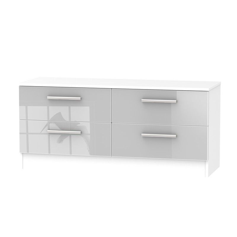 Swift Buxton Large Chest of Drawers White & Grey 4 Drawers