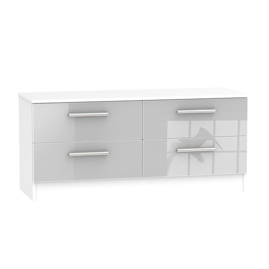 Swift Buxton Large Chest of Drawers White & Grey 4 Drawers