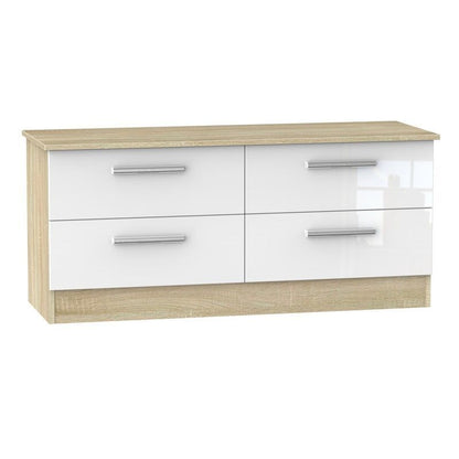 Swift Buxton Large Chest of Drawers Natural & White 4 Drawers