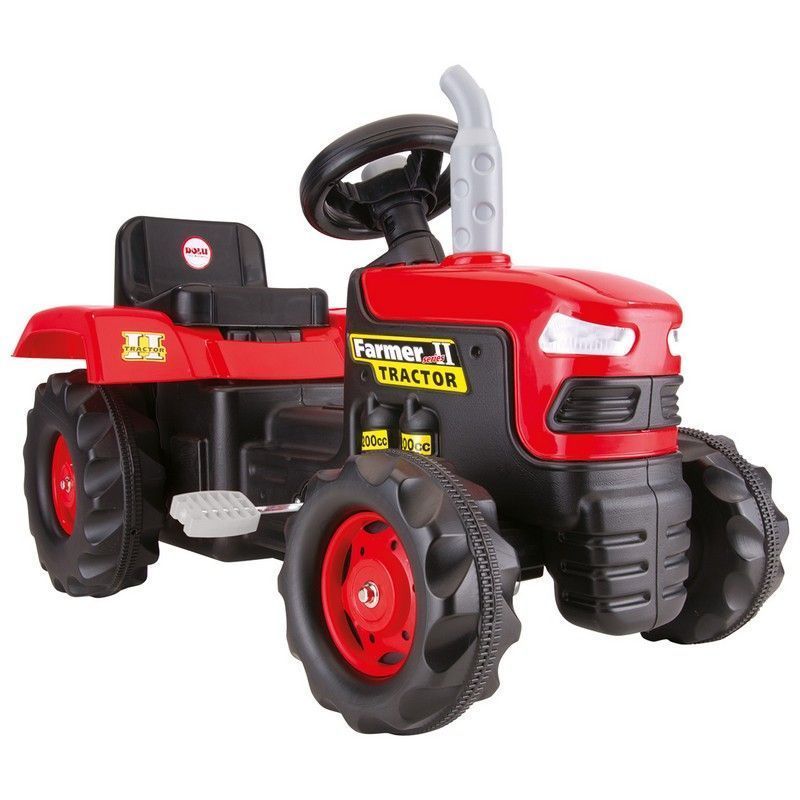 Wensum Dolu Ride On Red Tractor Pedal Operated Toy Age 3+ Years