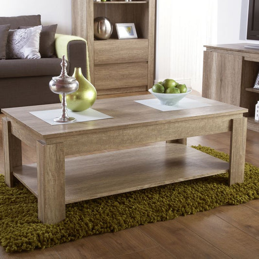 GFW Canyon Coffee Table Natural 1 Shelf