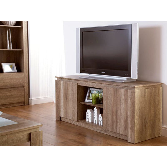 Canyon TV Unit Natural 2 Shelves 2 Doors