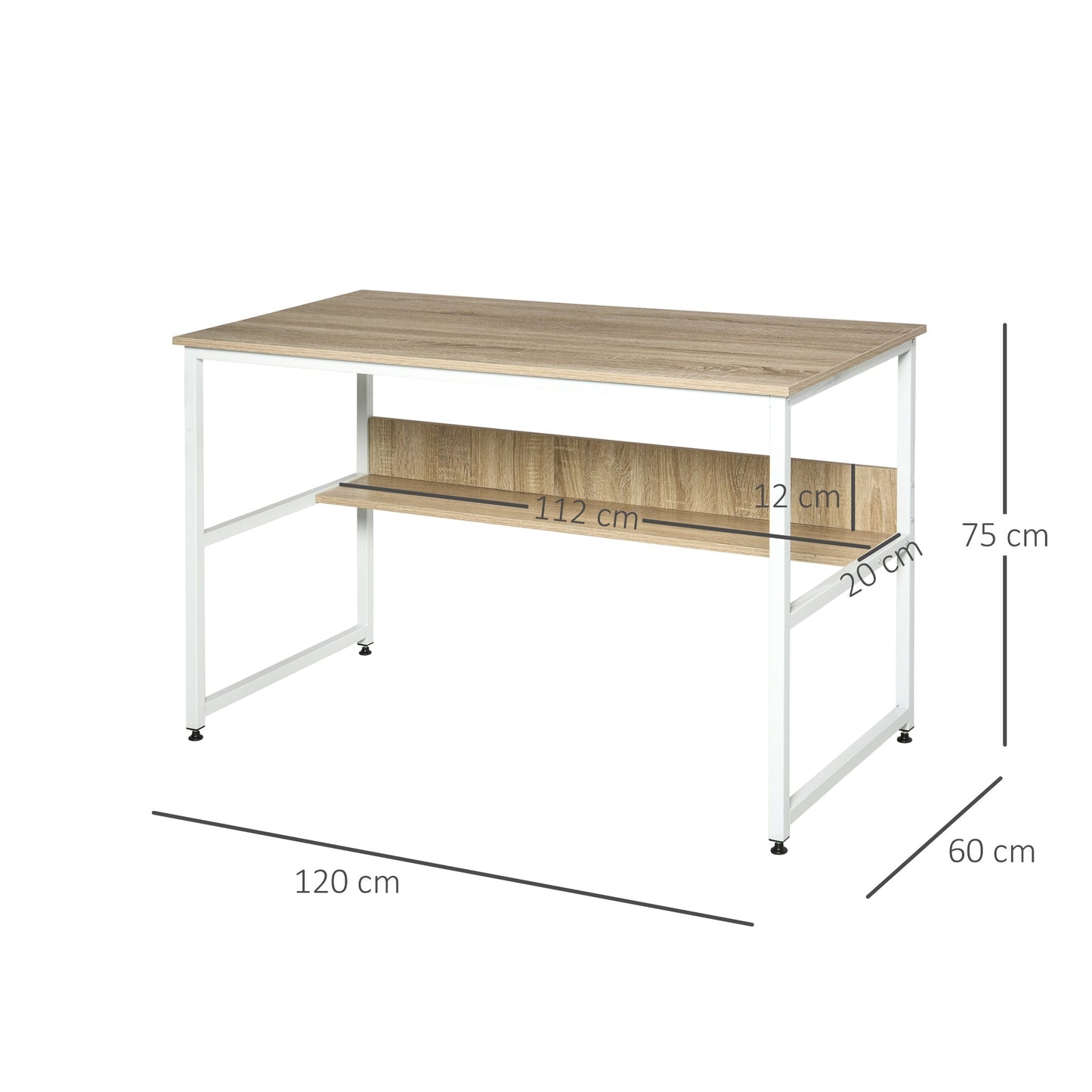 Computer Desk with Storage Shelf