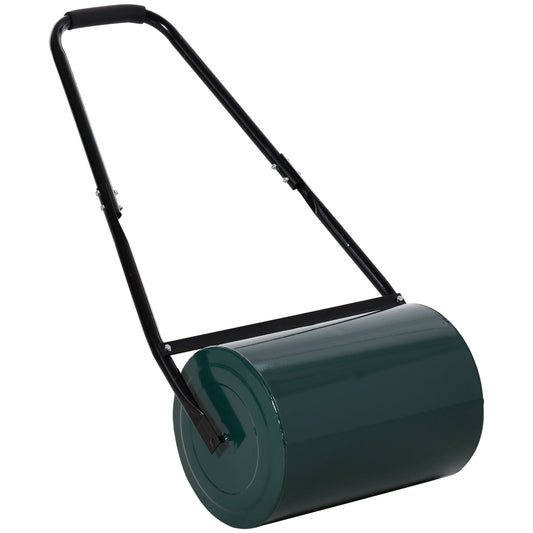 30cm Metal Water/Sand Filled Heavy Duty Garden Lawn Roller Green