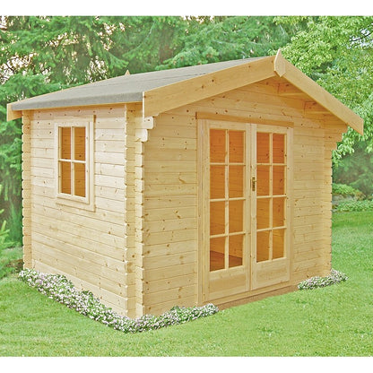 Shire Shire Dalby 9' 9" x 5' 10" Apex Log Cabin - Premium 28mm Cladding Tongue & Groove