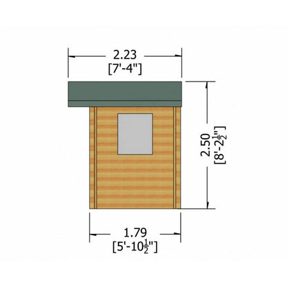 Shire Shire Dalby 9' 9" x 5' 10" Apex Log Cabin - Premium 28mm Cladding Tongue & Groove