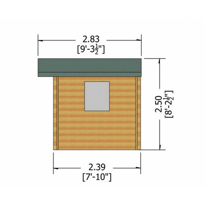 Shire Shire Dalby 9' 9" x 7' 10" Apex Log Cabin - Premium 34mm Cladding Tongue & Groove