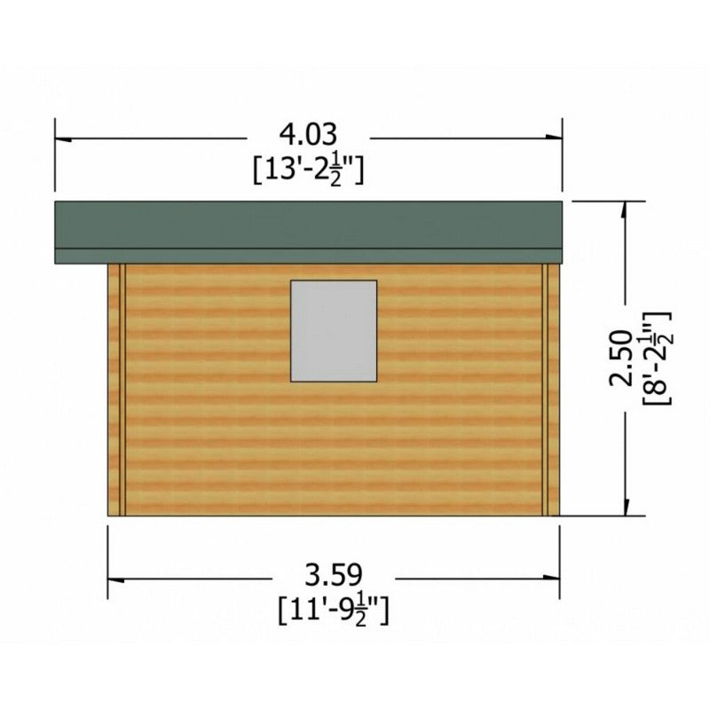 Shire Shire Dalby 9' 9" x 11' 9" Apex Log Cabin - Premium 28mm Cladding Tongue & Groove