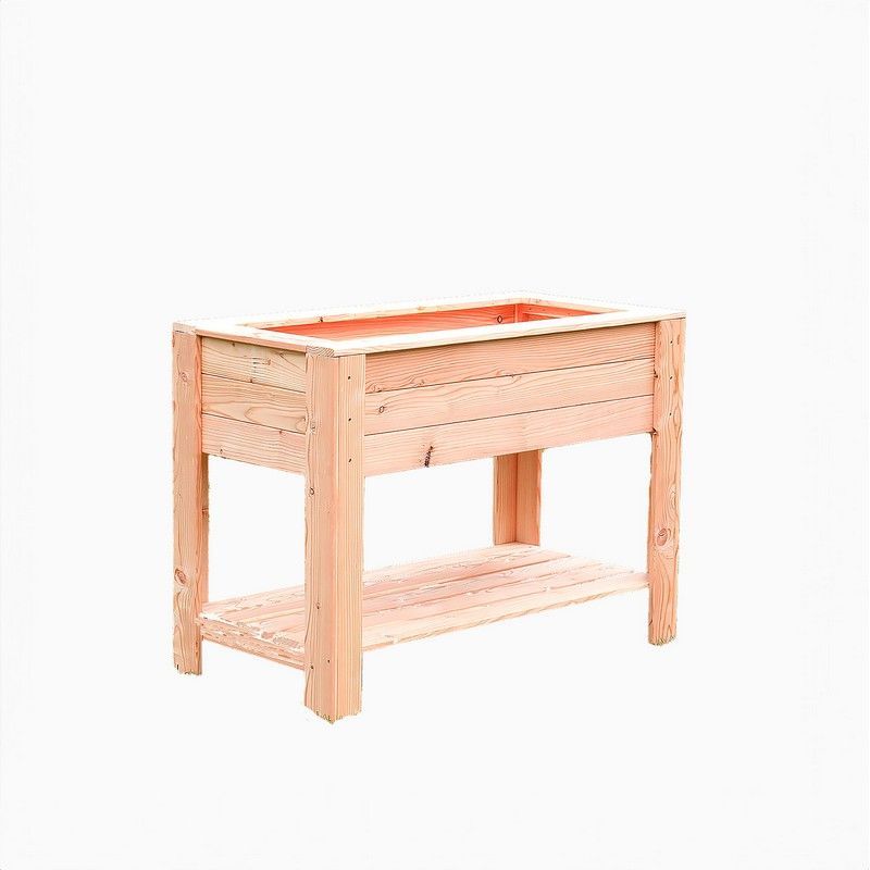 Garden Planter Larch Rectangular Dan by Shire - 82cm