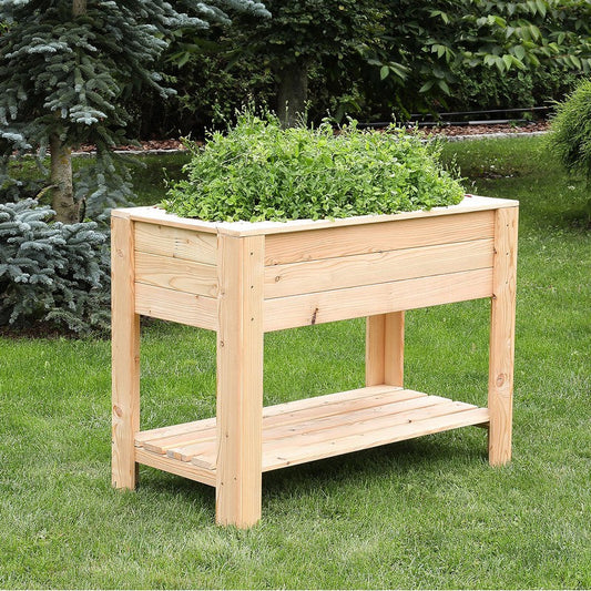 Garden Planter Larch Rectangular Dan by Shire - 82cm