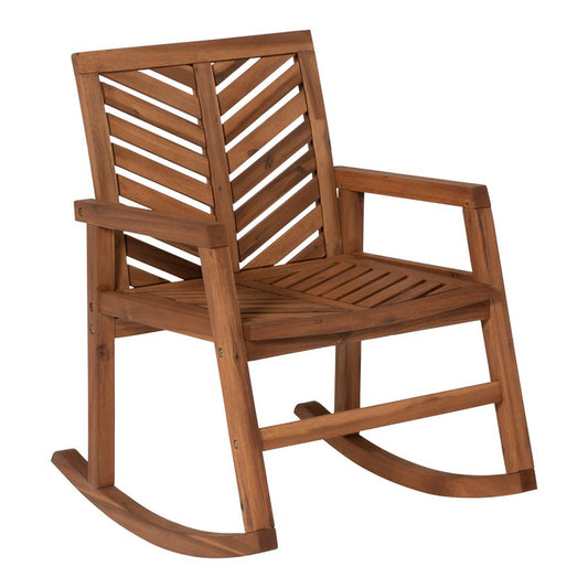 Norfolk Furniture Chevron Rocking Chair Wood Brown