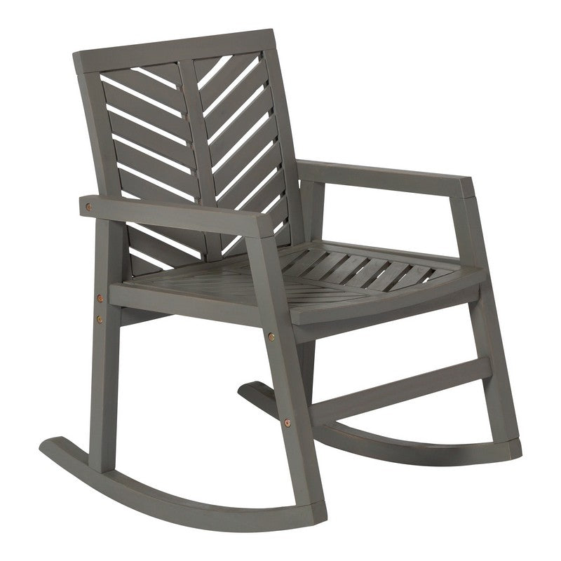 Norfolk Furniture Chevron Rocking Chair Wood Grey