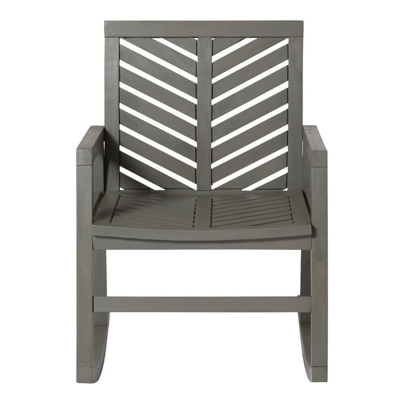 Norfolk Furniture Chevron Rocking Chair Wood Grey