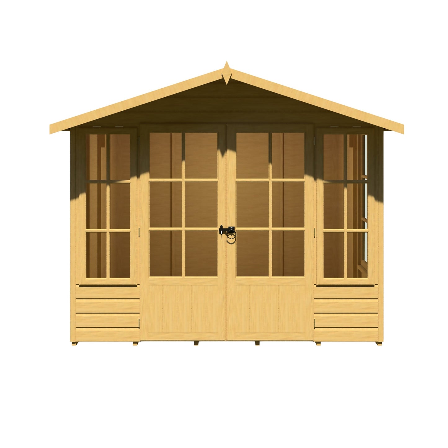 Shire Delmora 7' 7" x 7' 10" Apex Summerhouse - Premium Dip Treated Shiplap