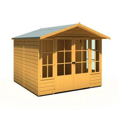 Shire Delmora 7' 7" x 7' 10" Apex Summerhouse - Premium Dip Treated Shiplap