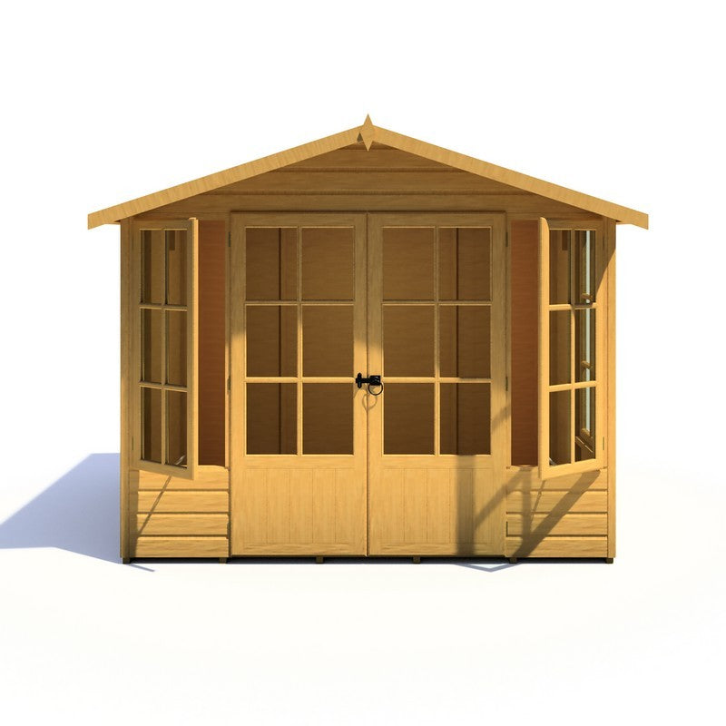 Shire Delmora 7' 7" x 7' 10" Apex Summerhouse - Premium Dip Treated Shiplap