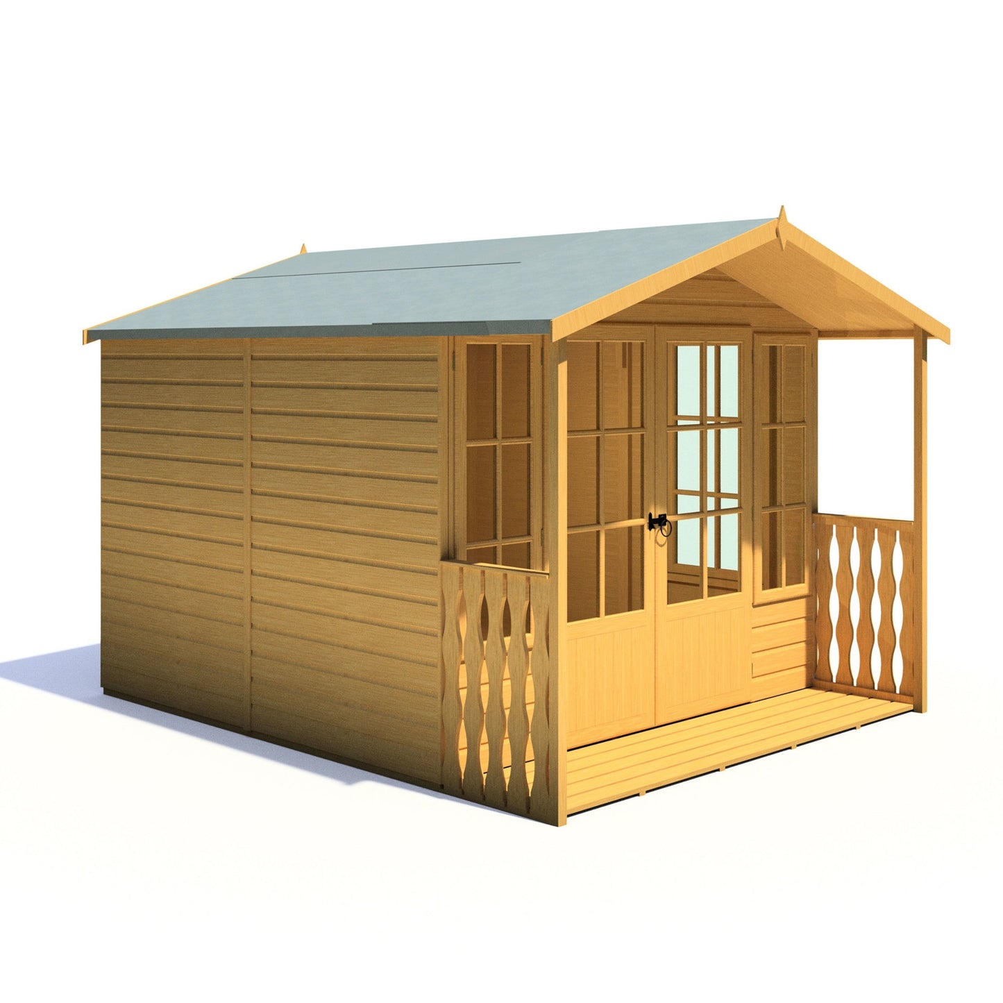 Shire Delmora 10' x 8' 6" Apex Summerhouse - Premium Dip Treated Shiplap