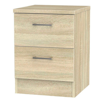 Swift Elmsett Slim Bedside Table Natural 2 Drawers