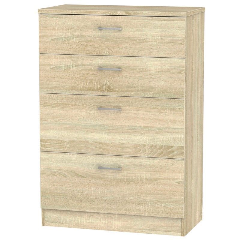 Swift Elmsett Tall Chest of Drawers Natural 4 Drawers