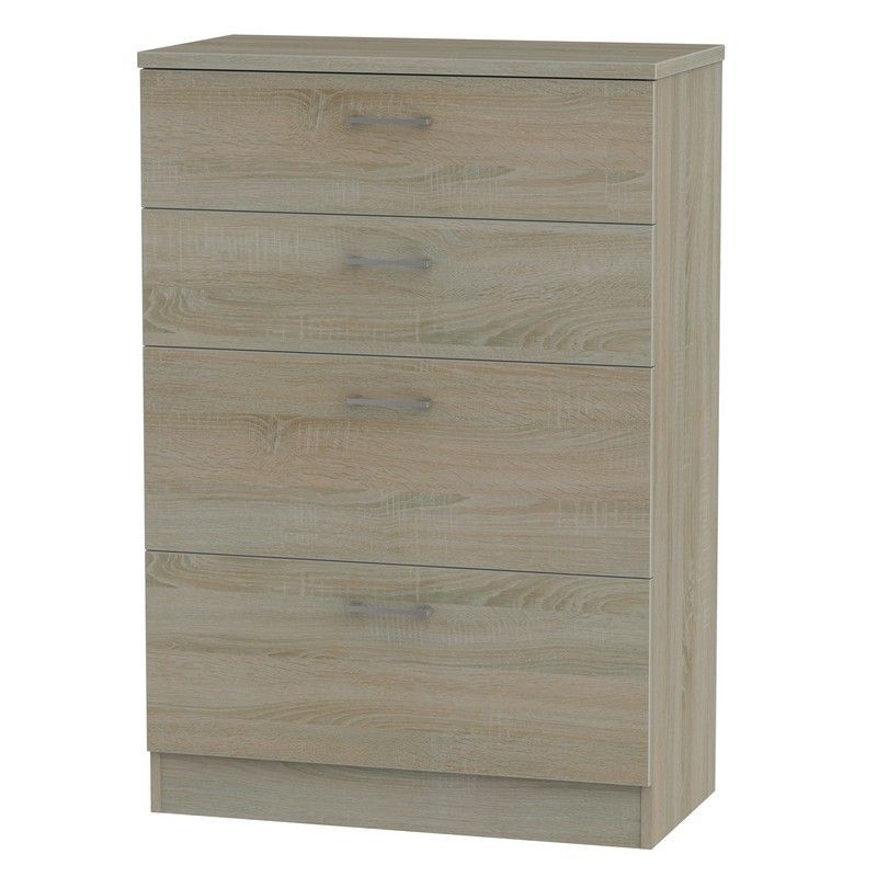 Swift Elmsett Tall Chest of Drawers Brown 4 Drawers