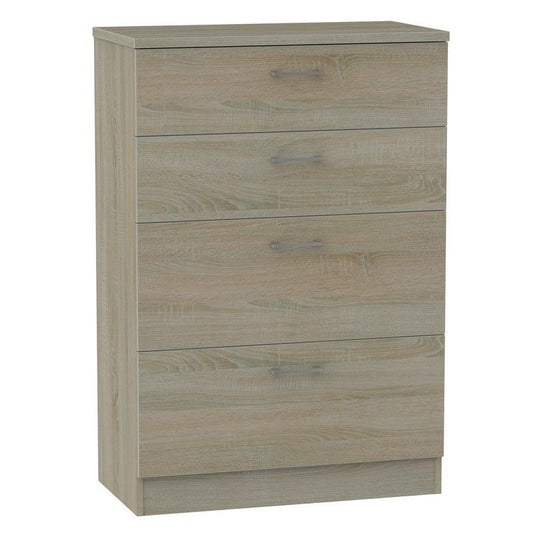 Swift Elmsett Tall Chest of Drawers Brown 4 Drawers