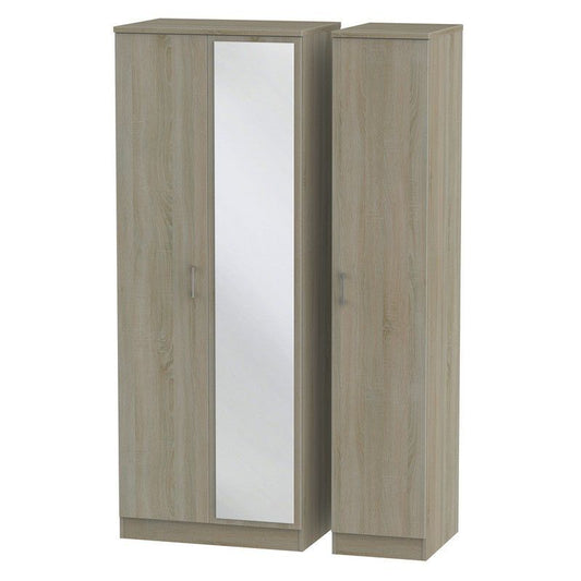 Swift Elmsett Tall Wardrobe Brown 3 Doors