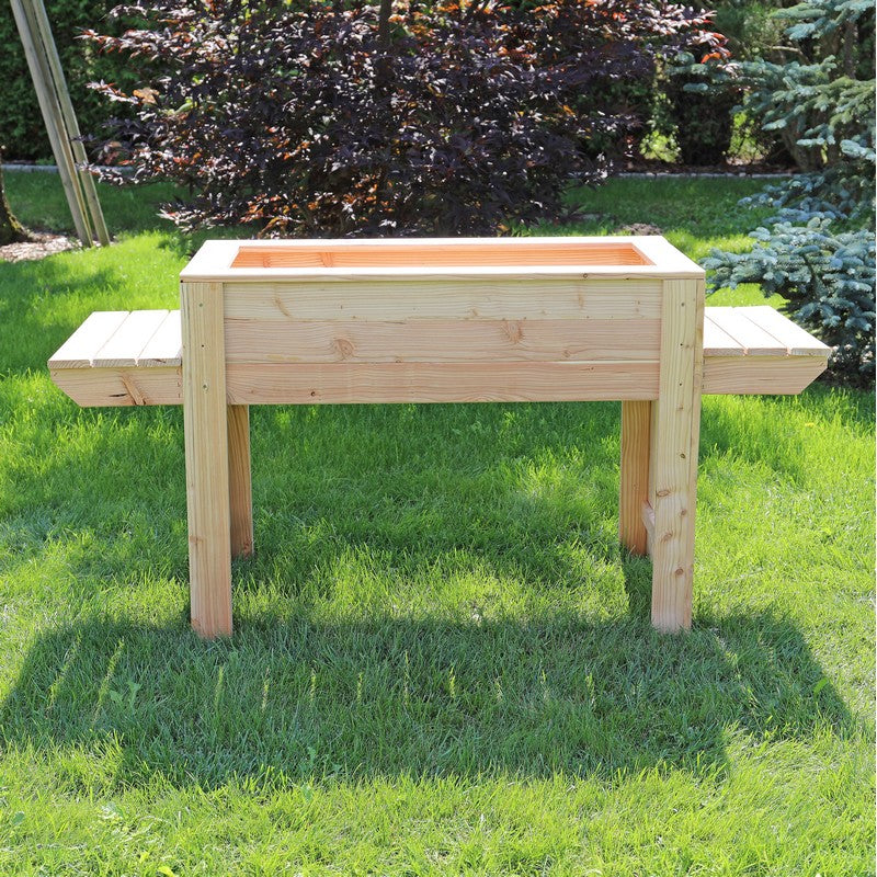 Garden Planter Larch Rectangular Dim by Shire - 80cm