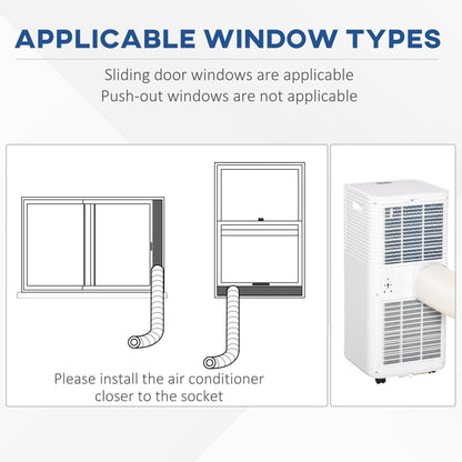 A Rated 9,000 BTU Portable Air Conditioner With Remote & 24 Hour Timer by Homcom