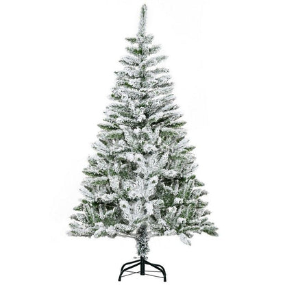 5' Snow Flocked Artificial Christmas Tree Xmas Pine Tree with Realistic Branches