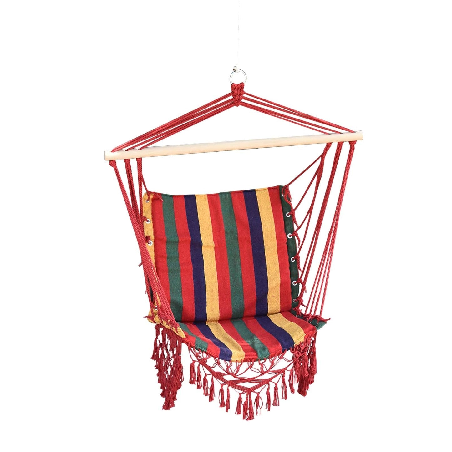 Hammock Chair Swing Colourful Striped Tree Hanging Seat Porch Indoor Outdoor Fabric Garden Furniture