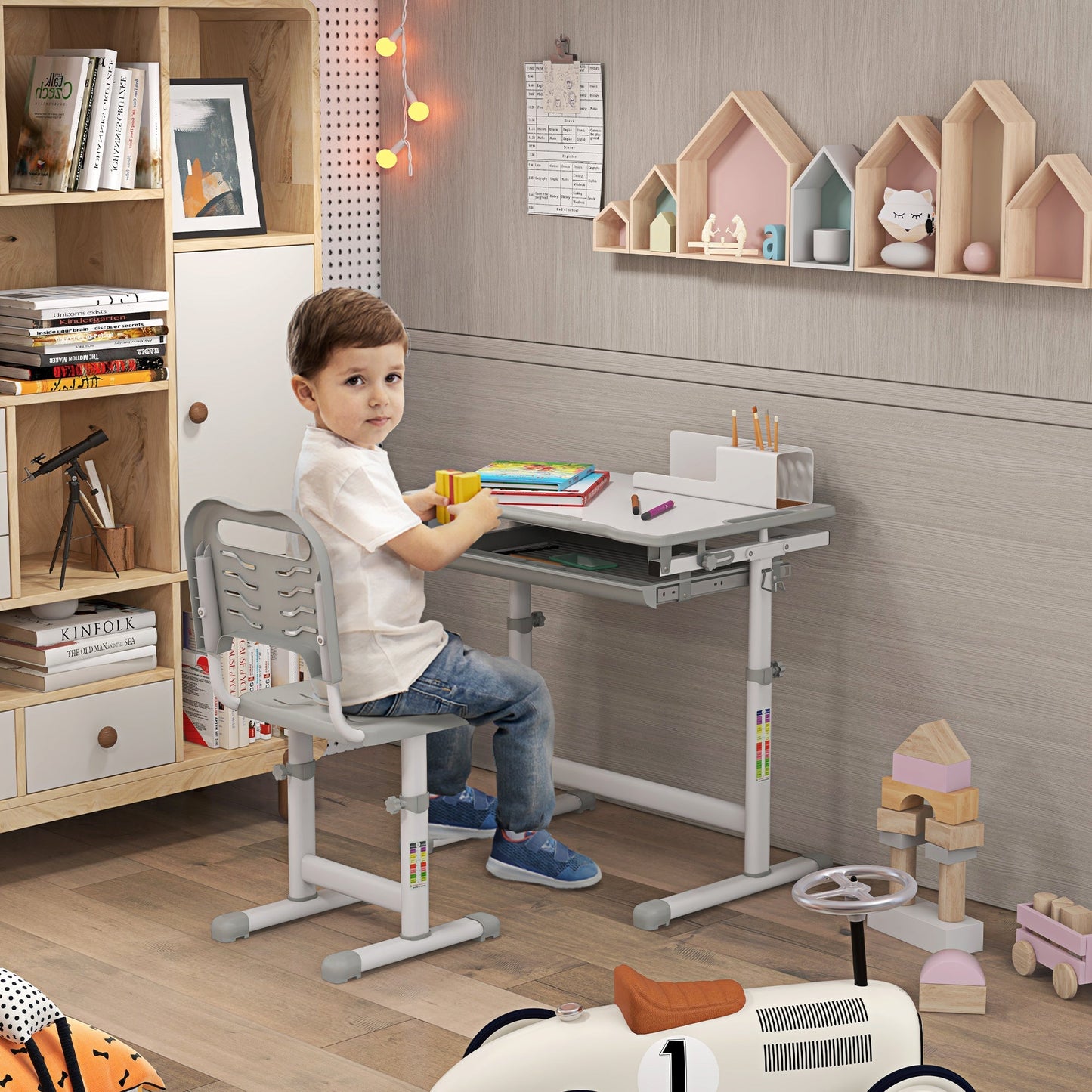 Kids Desk and Chair Set