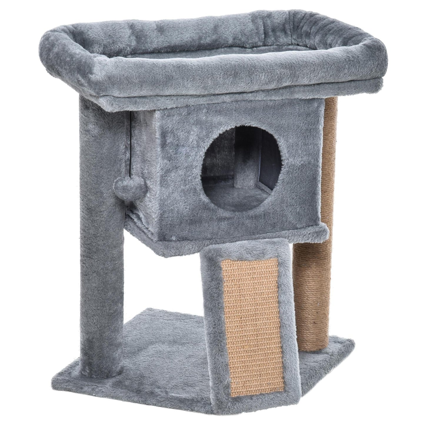 PawHut Cat Tree for Indoor Cats Kitten Tower Climbing Activity Centre Furniture w/ Jute Scratching Pad