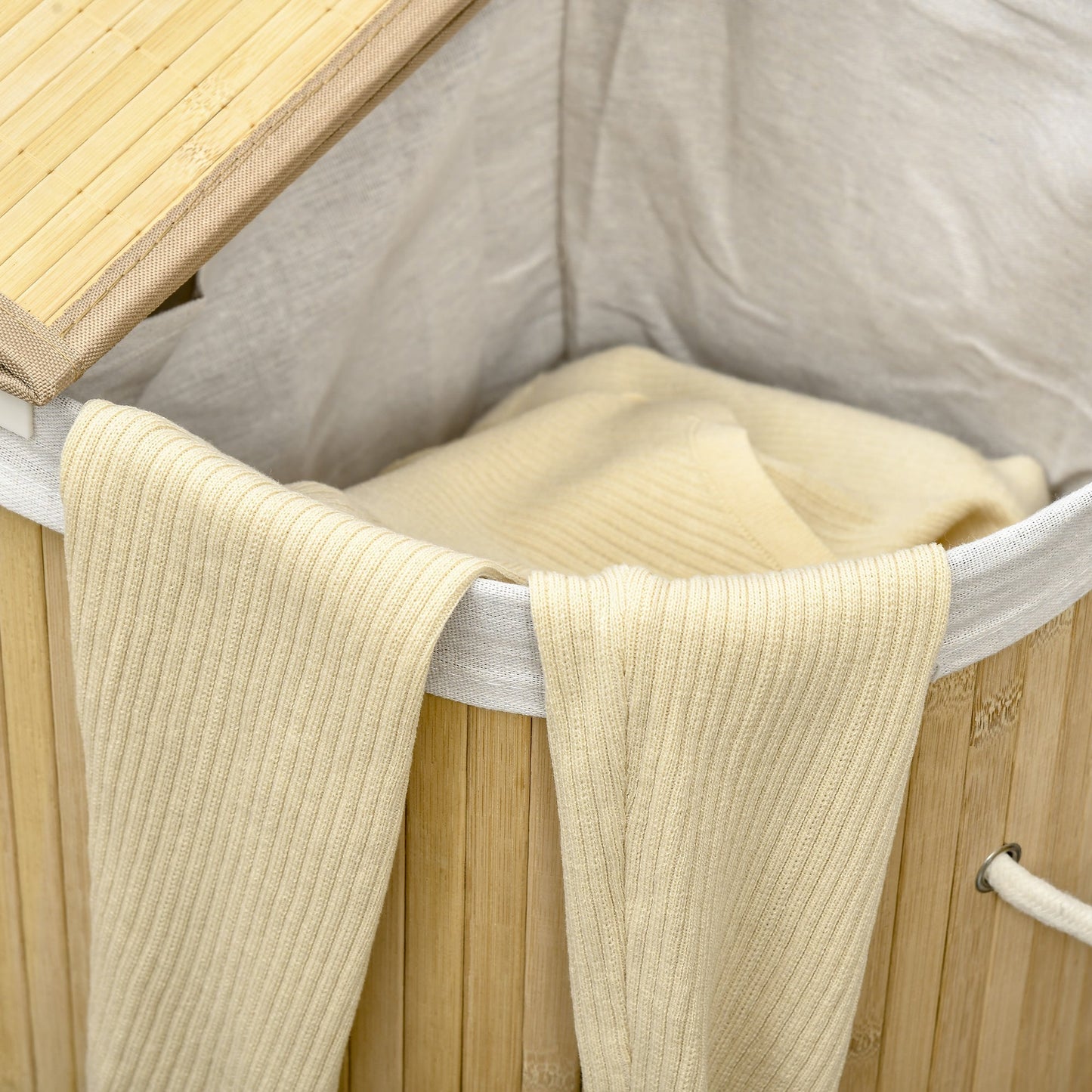 Bamboo Laundry Basket With Lid