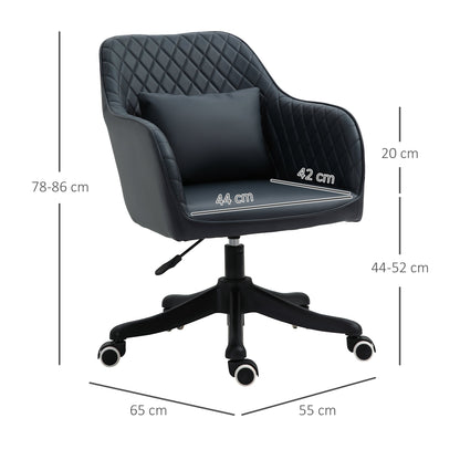 Vinsetto PU Leather Office Chair with Rechargeable Electric Vibration Massage Lumbar Pillow