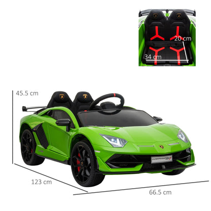 Lamborghini SVJ 12V Kids Electric Ride On Car Sport Racing Toy RC for 3-8 Yrs